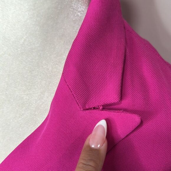 ZARA size small Double Breasted BUTTONED BLAZER FUCHSIA blazer NWT - Picture 8 of 11